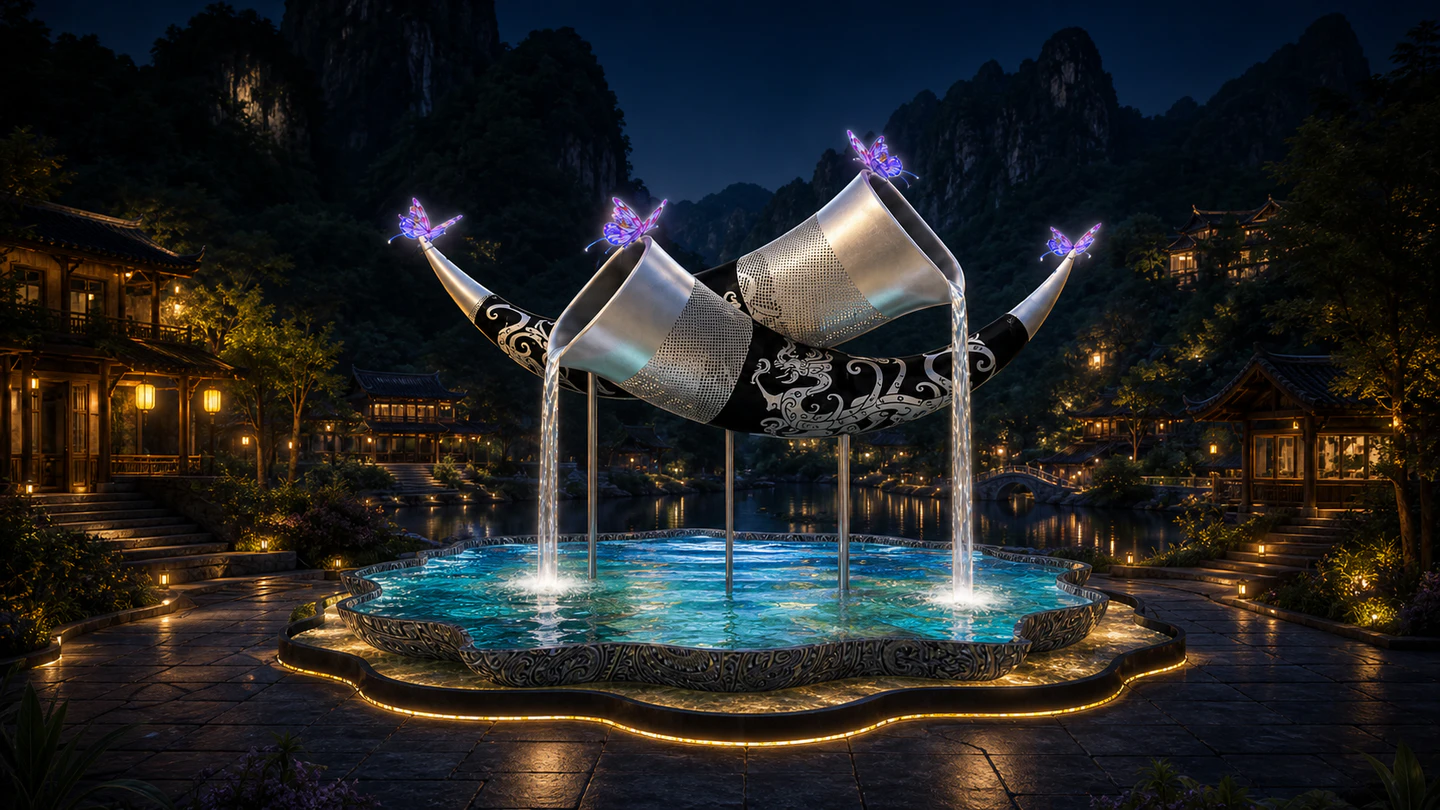 重庆阿依河牛角寨标志景观设计封面