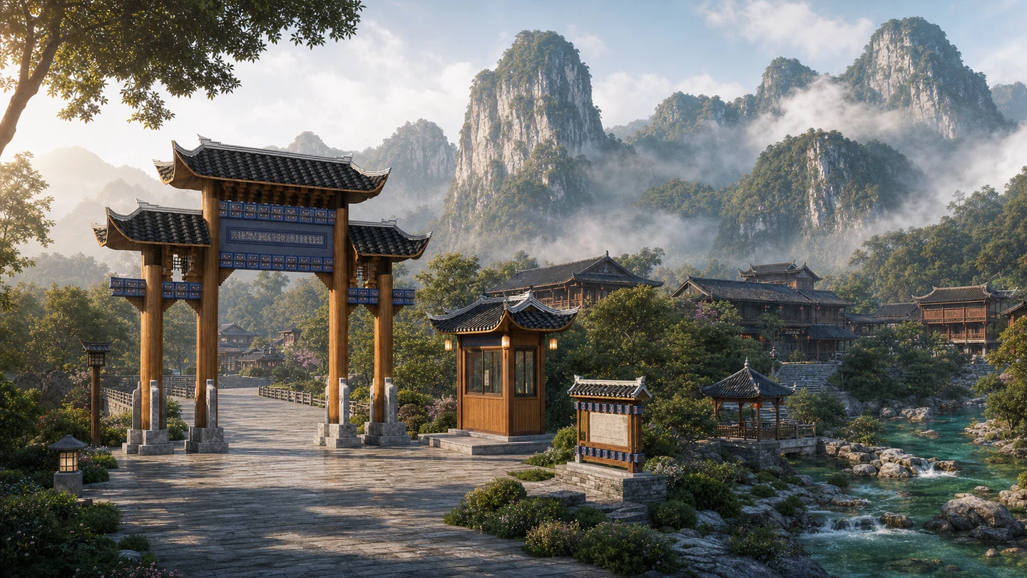 重庆阿依河牛角寨景观设计封面