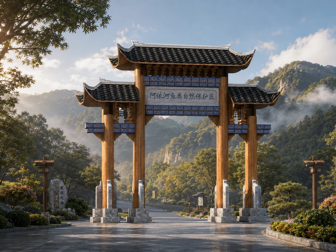 重庆阿依河牛角寨景观设计效果图 1