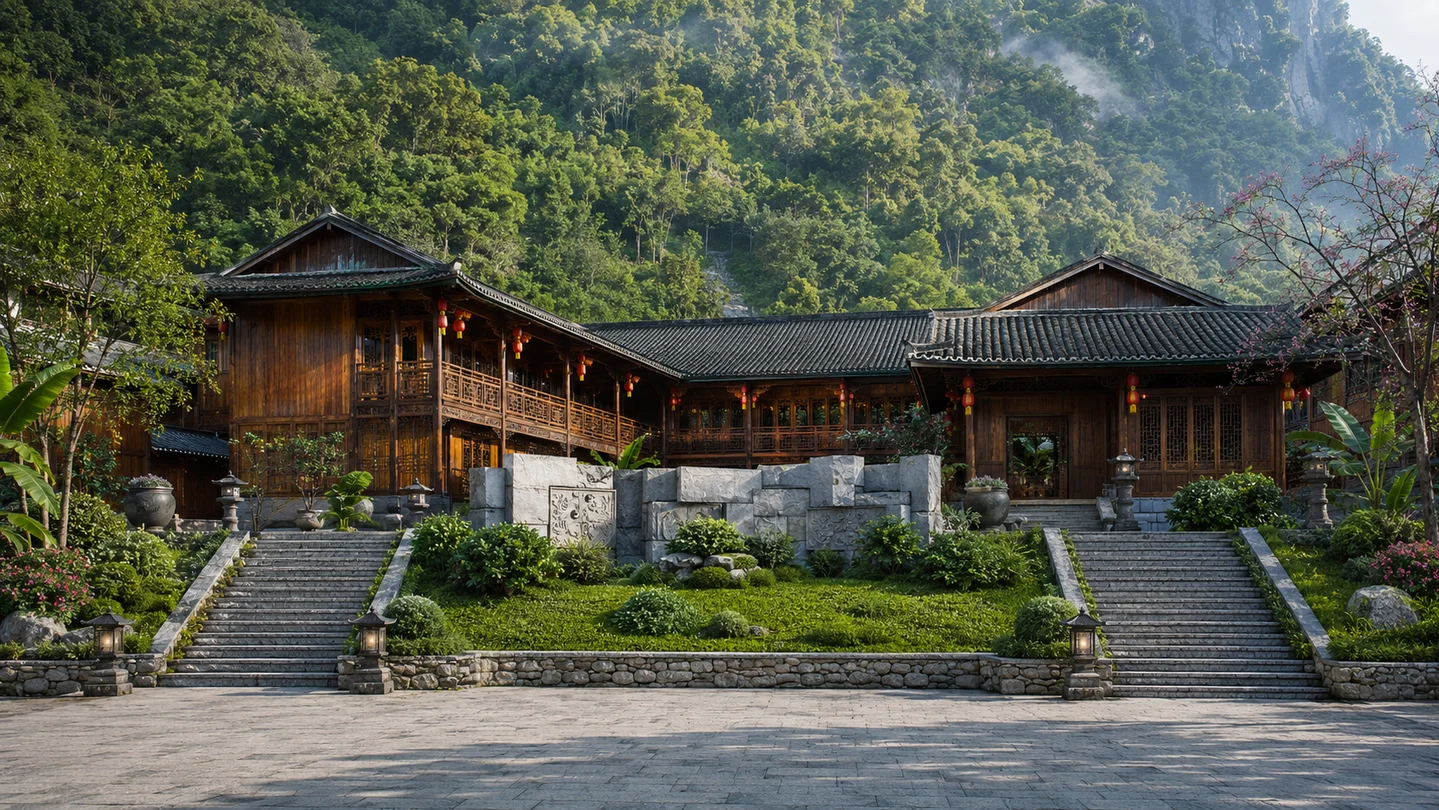 重庆阿依河牛角寨景观设计效果图 6