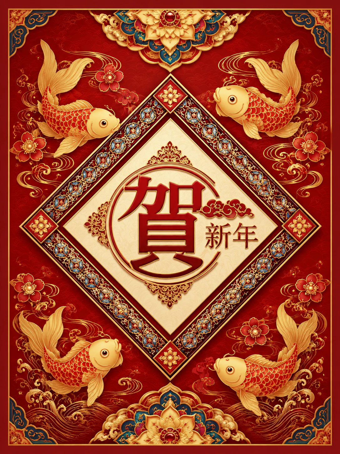 东莞援疆办新年贺卡彩信设计效果图 1