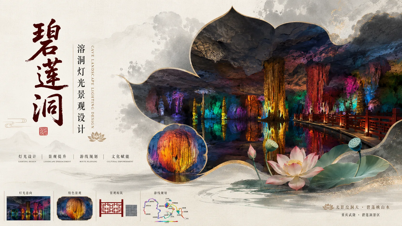 广西桂林阳朔碧莲洞溶洞设计封面