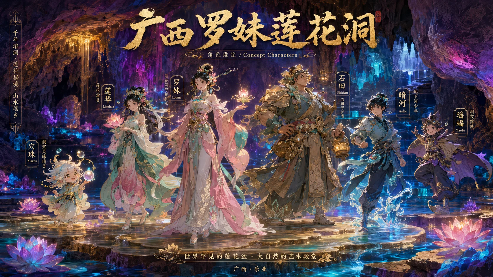 广西罗妹莲花洞角色设计
