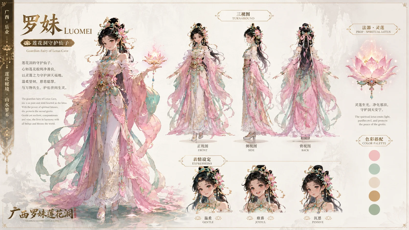 广西罗妹莲花洞角色设计效果图 2