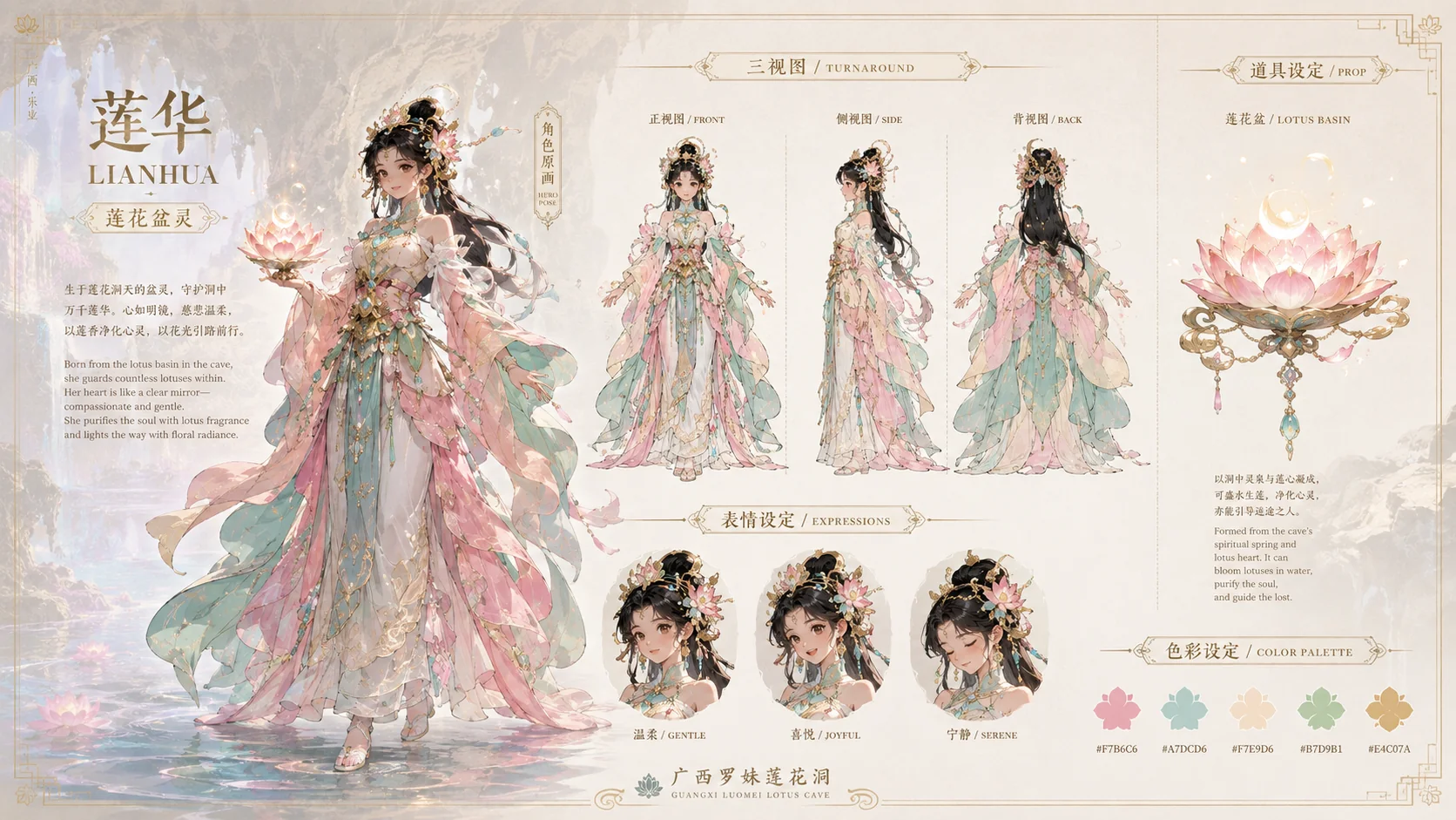 广西罗妹莲花洞角色设计效果图 3