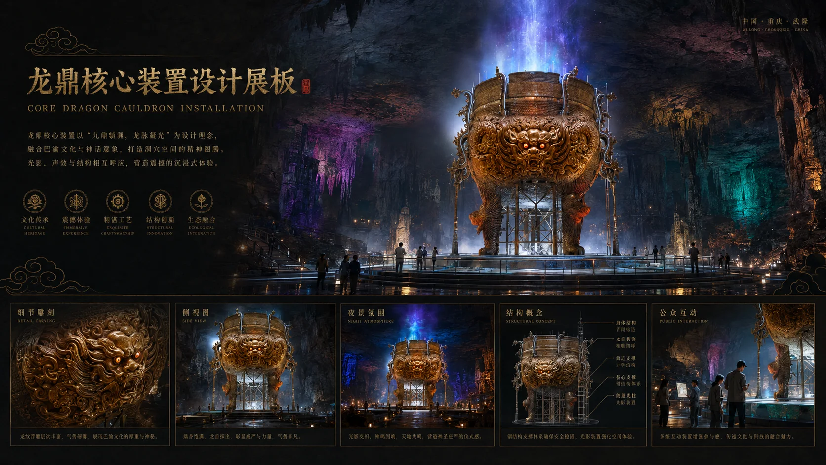 贵州铜仁九龙洞溶洞设计效果图 5