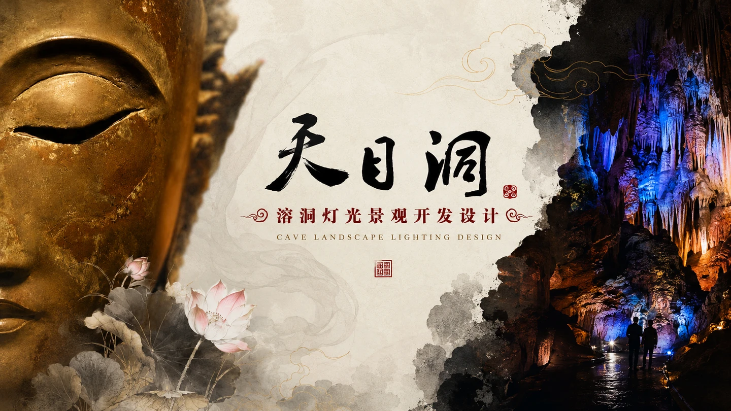 湖南石门罗坪《天目洞》溶洞灯光设计封面