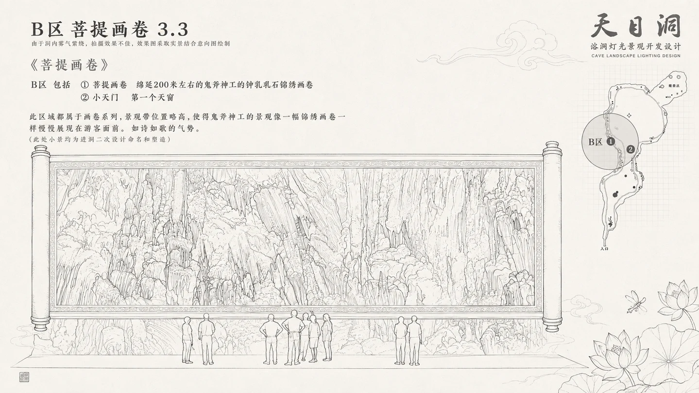 湖南石门罗坪《天目洞》溶洞灯光设计效果图 6