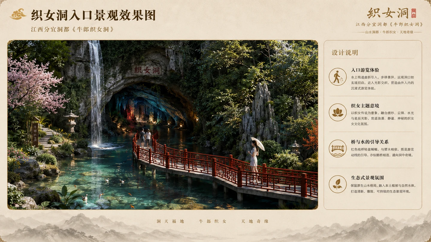 江西新余洞村《织女洞》中国洞都溶洞设计效果图 2