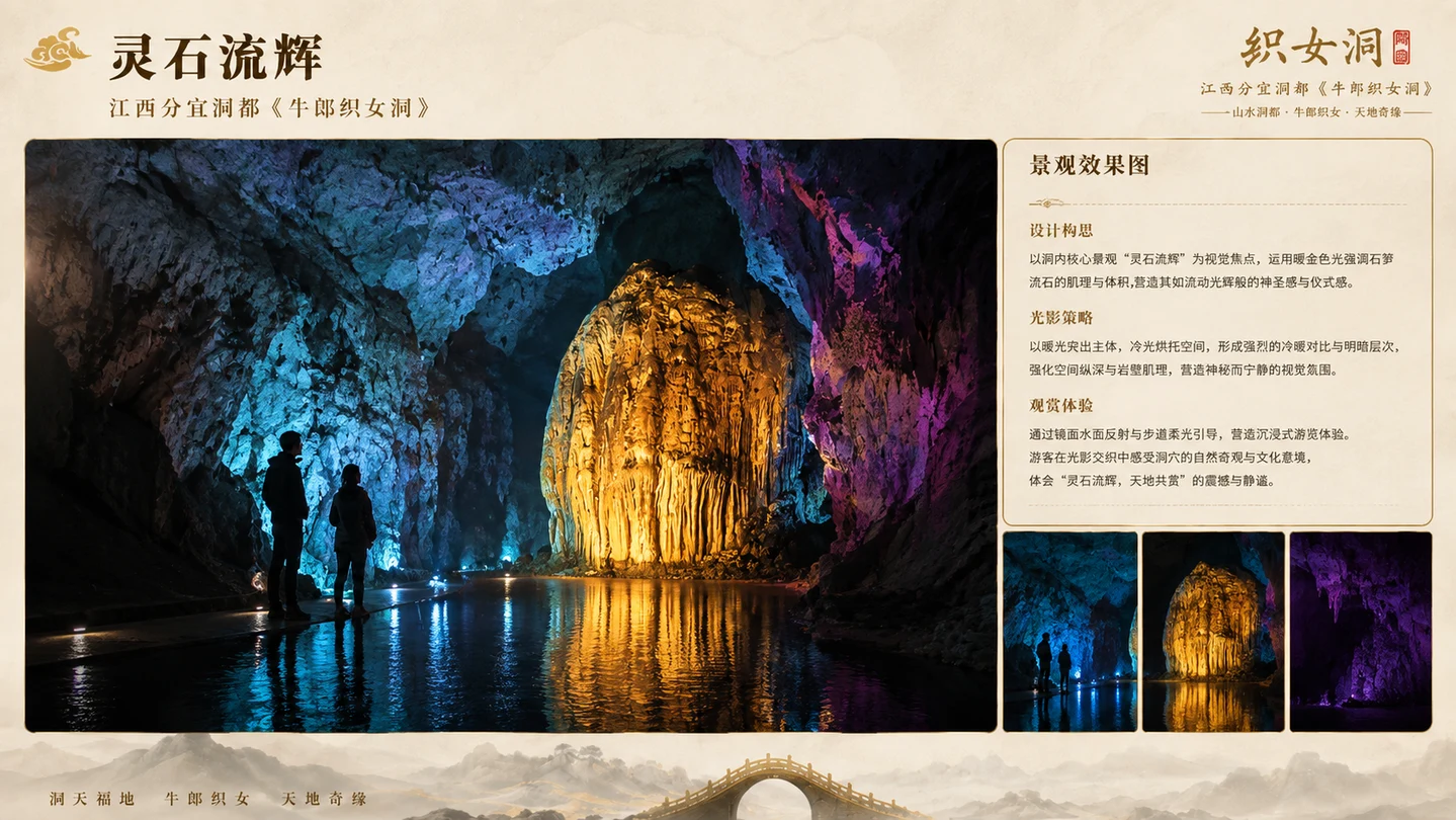 江西新余洞村《织女洞》中国洞都溶洞设计效果图 5