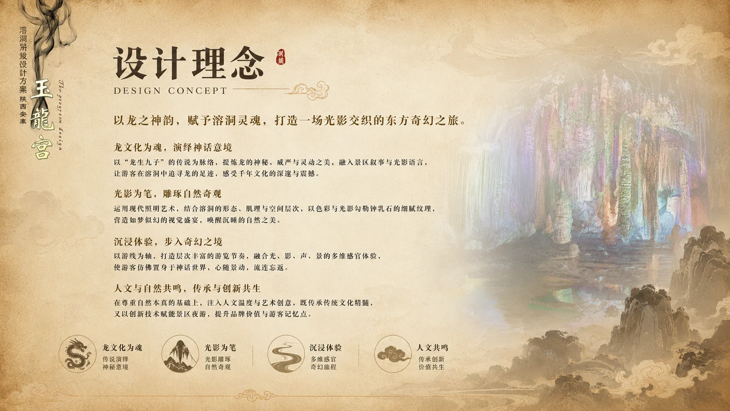 陕西安康《玉龙洞》溶洞灯光设计效果图 2