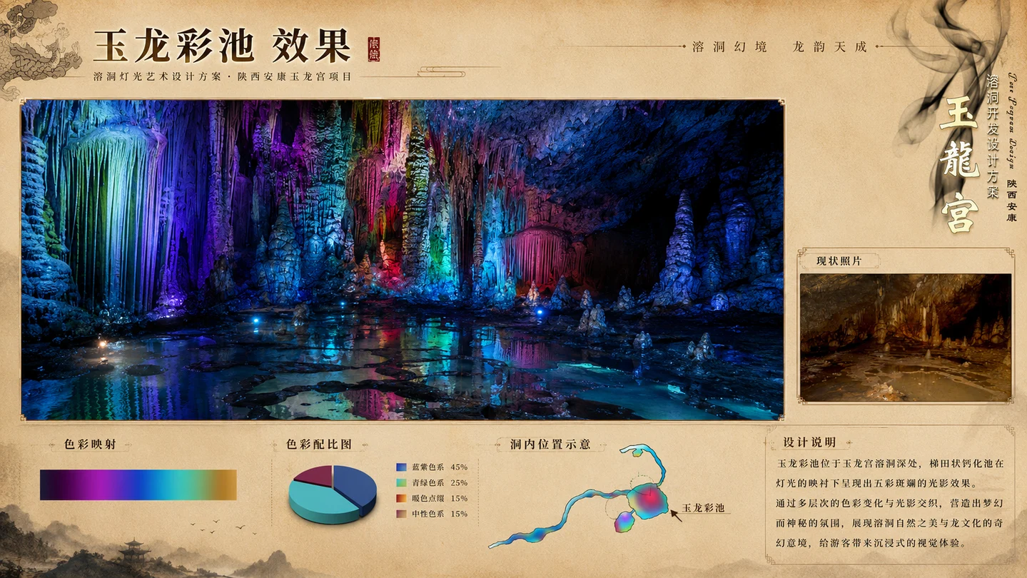 陕西安康《玉龙洞》溶洞灯光设计效果图 3