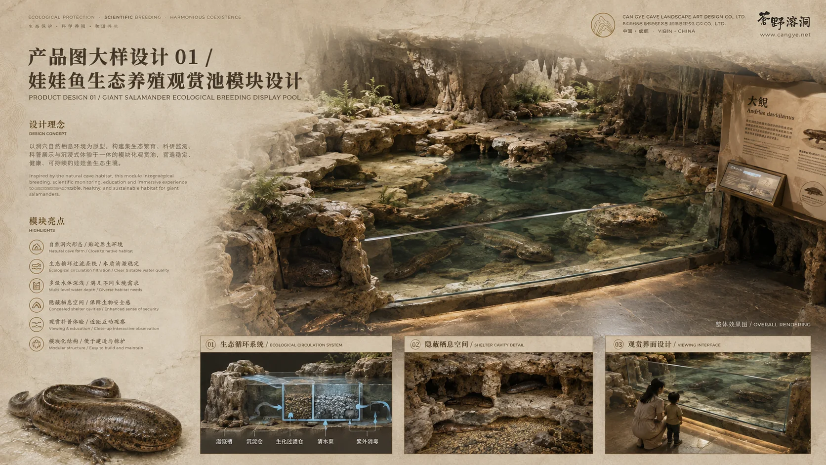 四川宜宾娃娃鱼养殖场景设计效果图 2